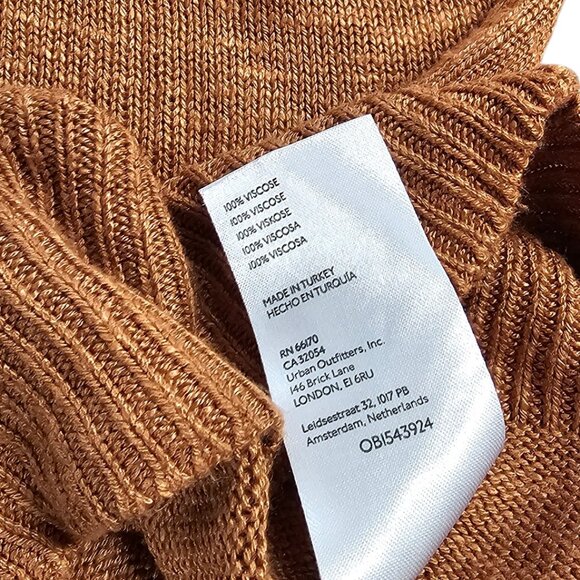 Free People Womens Knit Hannah Sweater Vest Tunic, V-Neck,Brown, Size M - Picture 6 of 8